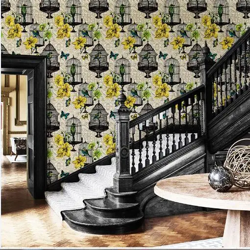 Retro American Wallpaper Pastoral Style Flower And Bird Cage Background Wall European Wallpaper Living Room Bedroom Hotel
Retro American Wallpaper Pastoral Style Flower And Bird Cage Background Wall European Wallpaper Living Room Bedroom Hotel