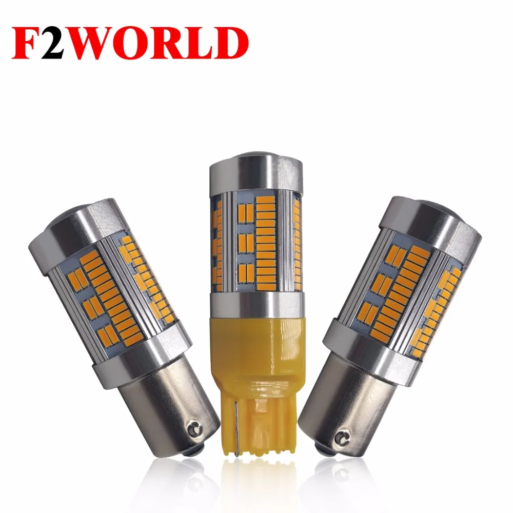 Светодиодная лампа T20 LED 7440 W21W 4014 105SMD Canbus No Hyperflash 1156 BA15S P21W PY21W BAU15S 1 шт.|Фара для авто