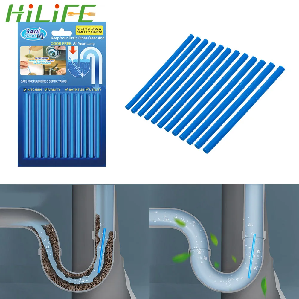 HILIFE 12Pcs/set Home Cleaning Drain Toilet Pipe Cleaner Air Cleaner Sink Clogging Remover Tools Household Merchandises
HILIFE 12Pcs/set Home Cleaning Drain Toilet Pipe Cleaner Air Cleaner Sink Clogging Remover Tools Household Merchandises
