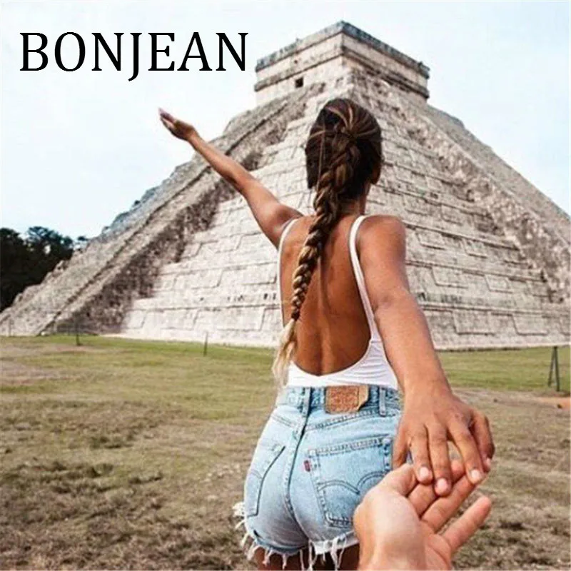 BONJEAN 2019 Women's Spaghetti Strap Bodysuit Summer Clothes Sexy Backless Bodysuit Black Skinny Bodysuit for Female BJ1296
BONJEAN 2019 Women's Spaghetti Strap Bodysuit Summer Clothes Sexy Backless Bodysuit Black Skinny Bodysuit for Female BJ1296