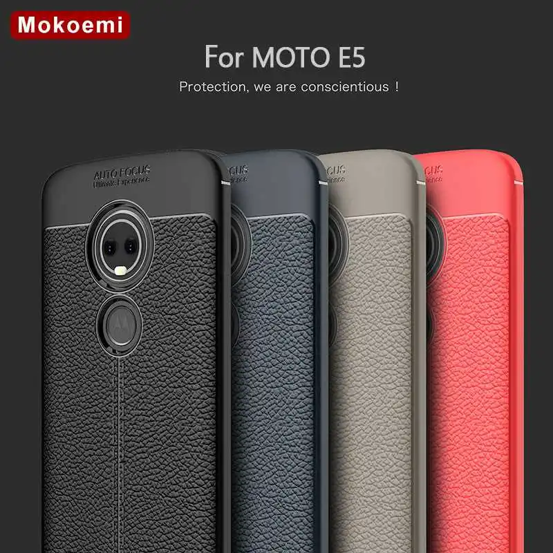 Модный противоударный мягкий чехол Mokoemi 5 7 дюйма с рисунком личи для Motorola Moto E5