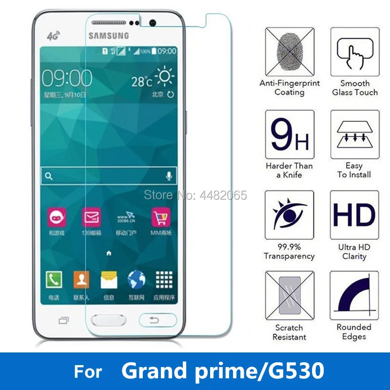 9H 0 3 мм закаленное стекло для Samsung Galaxy Grand Prime защита экрана G530 G5308 G530W Защитная