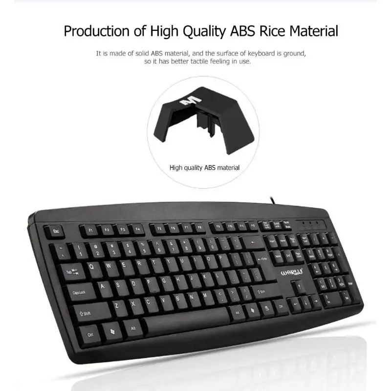 Высокое качество WARWOLF KM-670 1000 dpi USB Проводная 3 кнопки мышь + брызгозащищенный 104