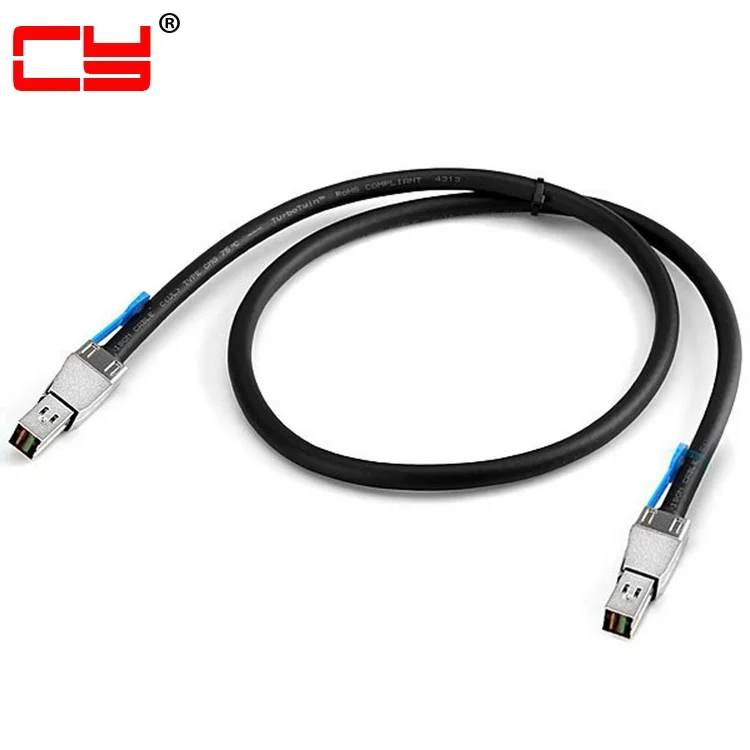 

Chenyang External Mini SAS HD SFF-8644 to Mini SAS HD SFF-8644 12Gbps High Density Data Server Raid Copper Cable 50cm