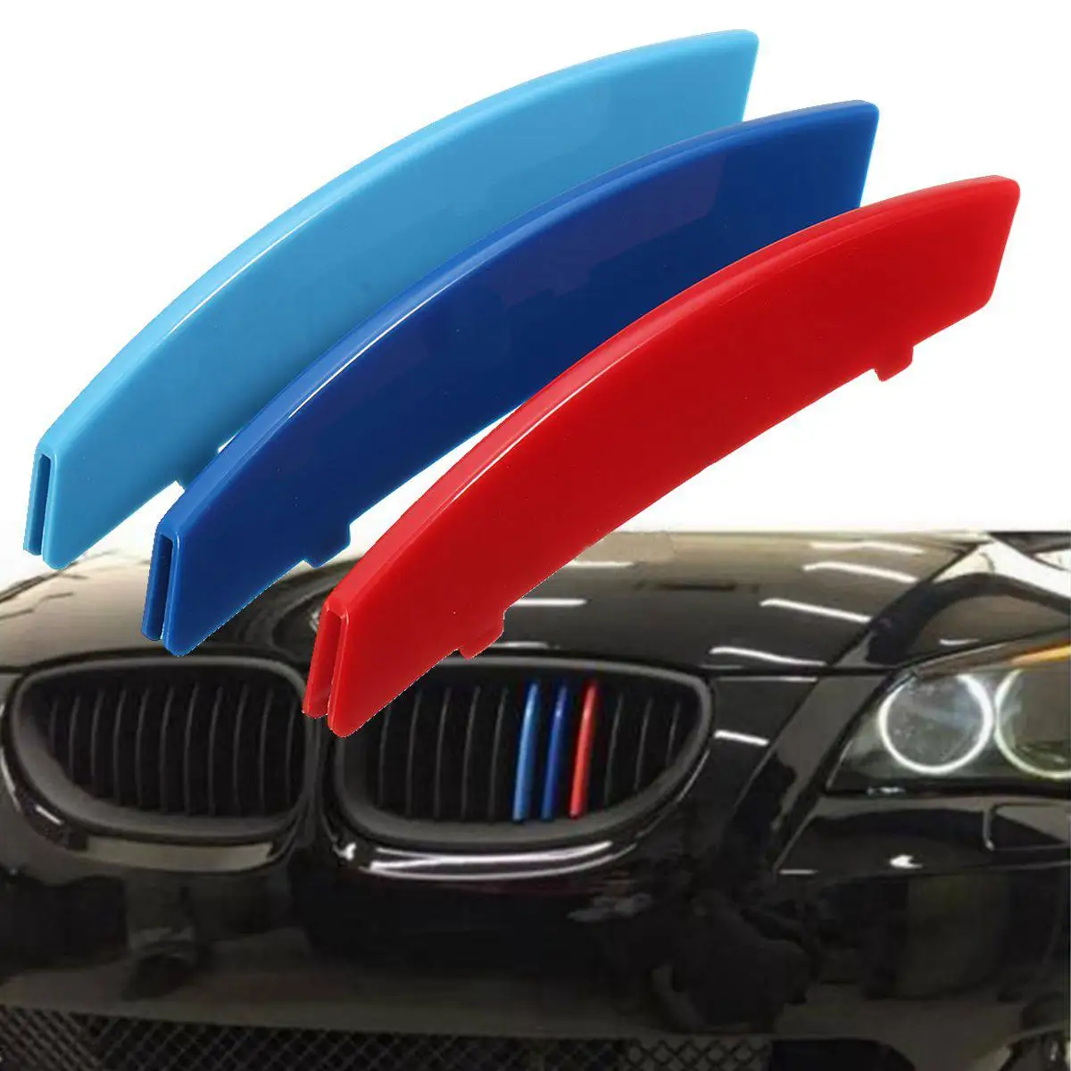 3pcs Car 3D M Styling Front Grille Trim Strip Cover Bumper Stripes Cover Stickers for BMW 5 Series E60 2004-2010
3pcs Car 3D M Styling Front Grille Trim Strip Cover Bumper Stripes Cover Stickers for BMW 5 Series E60 2004-2010