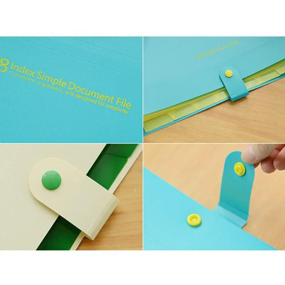 Documents File Folder Organizer 8-Pocket Folders A4 Size Snap Button Closure r20
Documents File Folder Organizer 8-Pocket Folders A4 Size Snap Button Closure r20