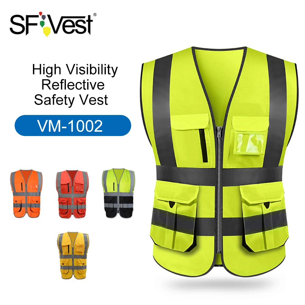 Светоотражающий защитный жилет SFVest с высокой видимостью рабочая одежда для