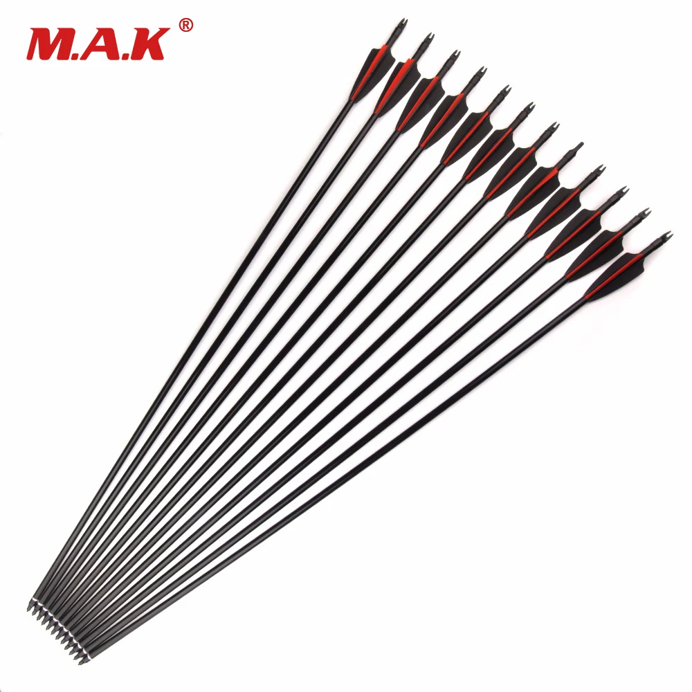 6/12/24 pcs Fiberglass Arrow 30 Inches Diameter 8 mm Spine 500 for Compound Bow Archery Hunting Shooting
6/12/24 pcs Fiberglass Arrow 30 Inches Diameter 8 mm Spine 500 for Compound Bow Archery Hunting Shooting