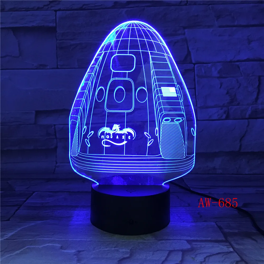 Dragon Space Capsule 7 Color Lamp 3d Visual Led Night Lights For Kid Touch Usb Table Lampara Lampe Sleeping Nightlight AW-685
Dragon Space Capsule 7 Color Lamp 3d Visual Led Night Lights For Kid Touch Usb Table Lampara Lampe Sleeping Nightlight AW-685