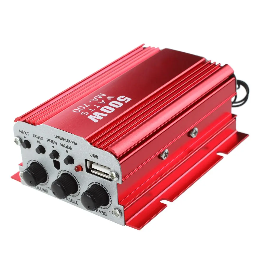 Усилитель + дистанционный динамик для 2-канальный 500 Вт Авто Мото лодки USB MP3 FM