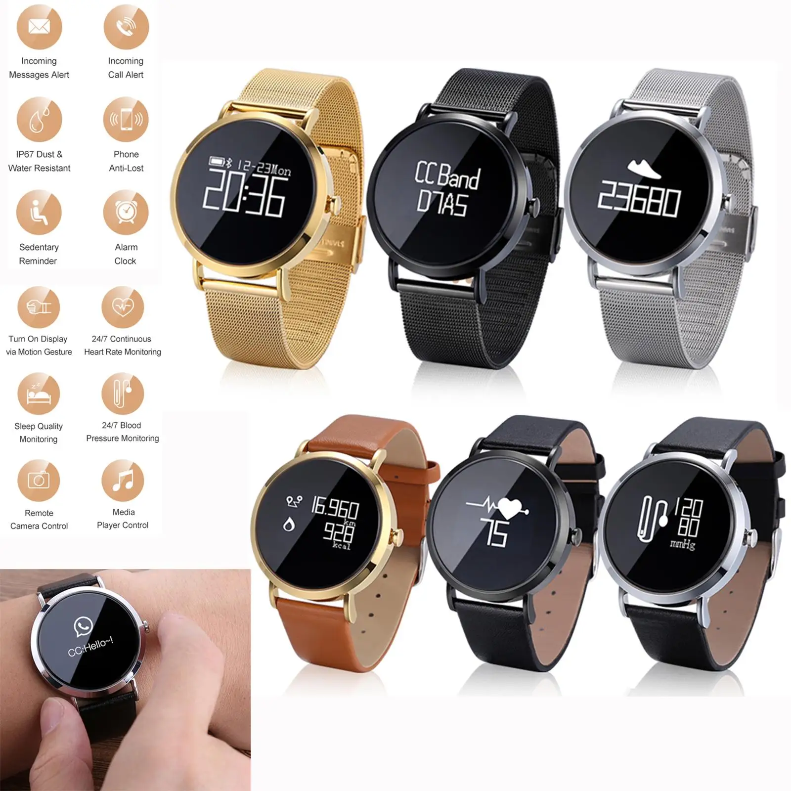 Men Women Business Watch Smartwatch Sport Wristwatch Pedometer Heart Rate Monitor for Samsung S9 S8 J7 J5 iPhone XS X
Men Women Business Watch Smartwatch Sport Wristwatch Pedometer Heart Rate Monitor for Samsung S9 S8 J7 J5 iPhone XS X
