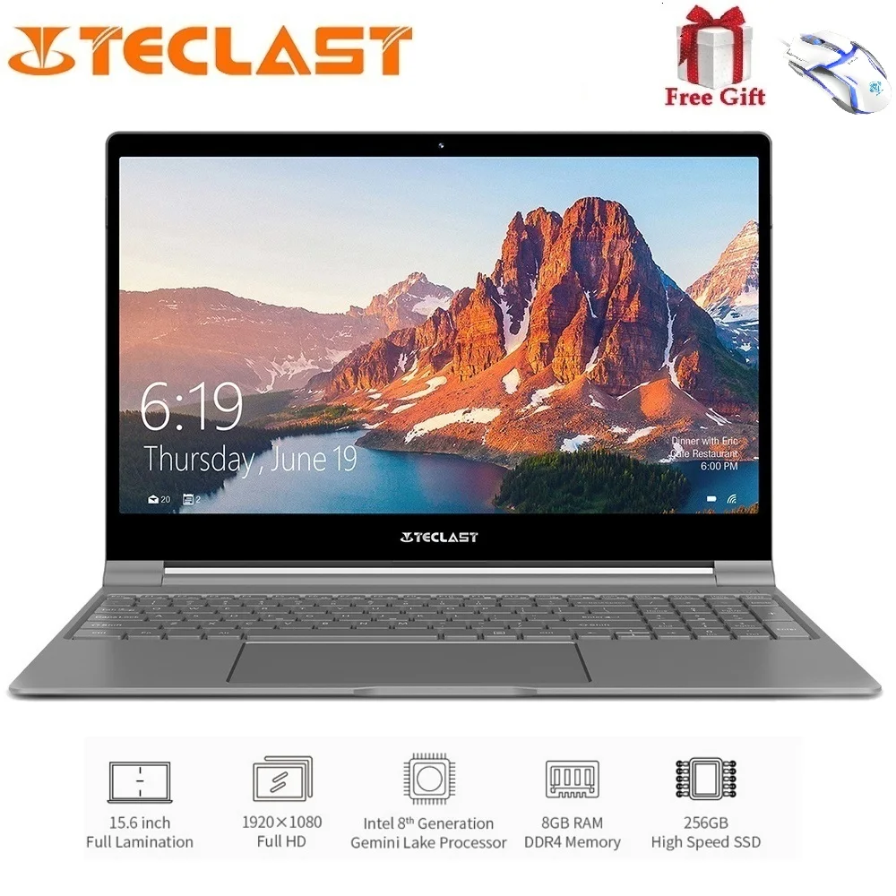 Teclast F15 Тетрадь 15 6 дюймов 1920x1080 ips Windows 10 Intel N4100 4 ядра 1 ГГц 8 Гб Оперативная память 256