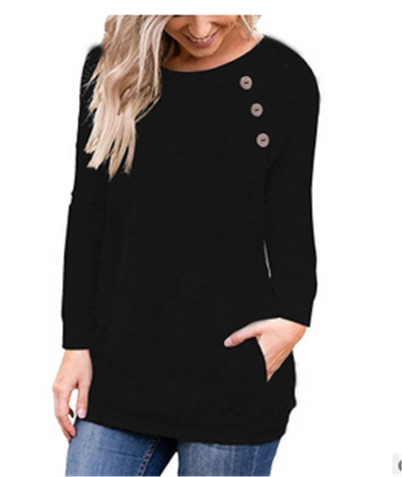 Женский пуловер с длинным рукавом толстовка капюшоном Повседневная рубашка