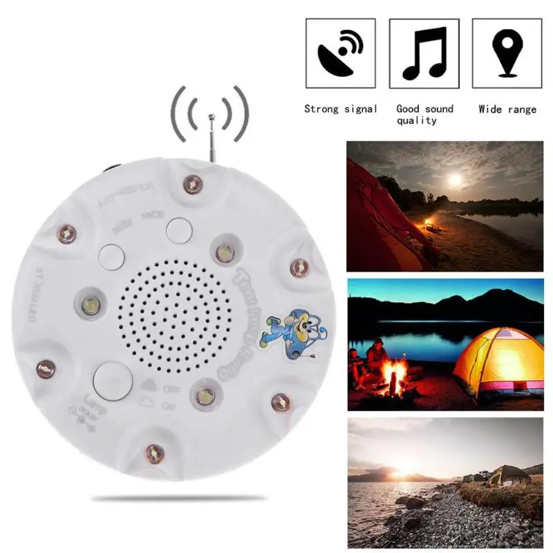 FM 9 LED многофункциональная лампа для кемпинга портативная миниатюрная
