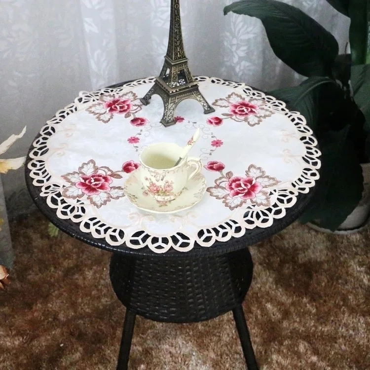 Modern Luxury Satin Cloth Tablecloth Exquisite Flower Embroidery Fine Lace Balcony Table Dining Doilies Wedding Kitchen Decor
Modern Luxury Satin Cloth Tablecloth Exquisite Flower Embroidery Fine Lace Balcony Table Dining Doilies Wedding Kitchen Decor