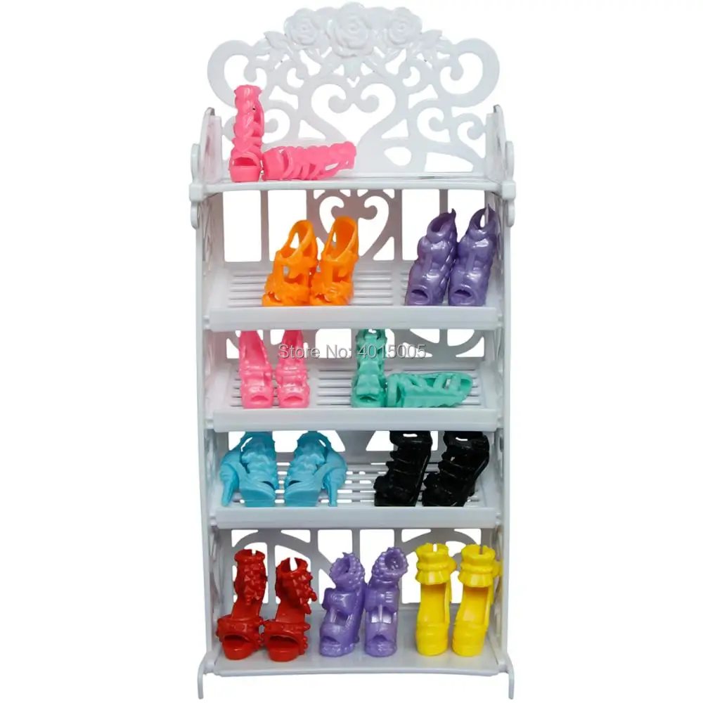 Вариант 10 пар обуви/шкаф для обуви белый стеллаж хранения принцессы кукольный