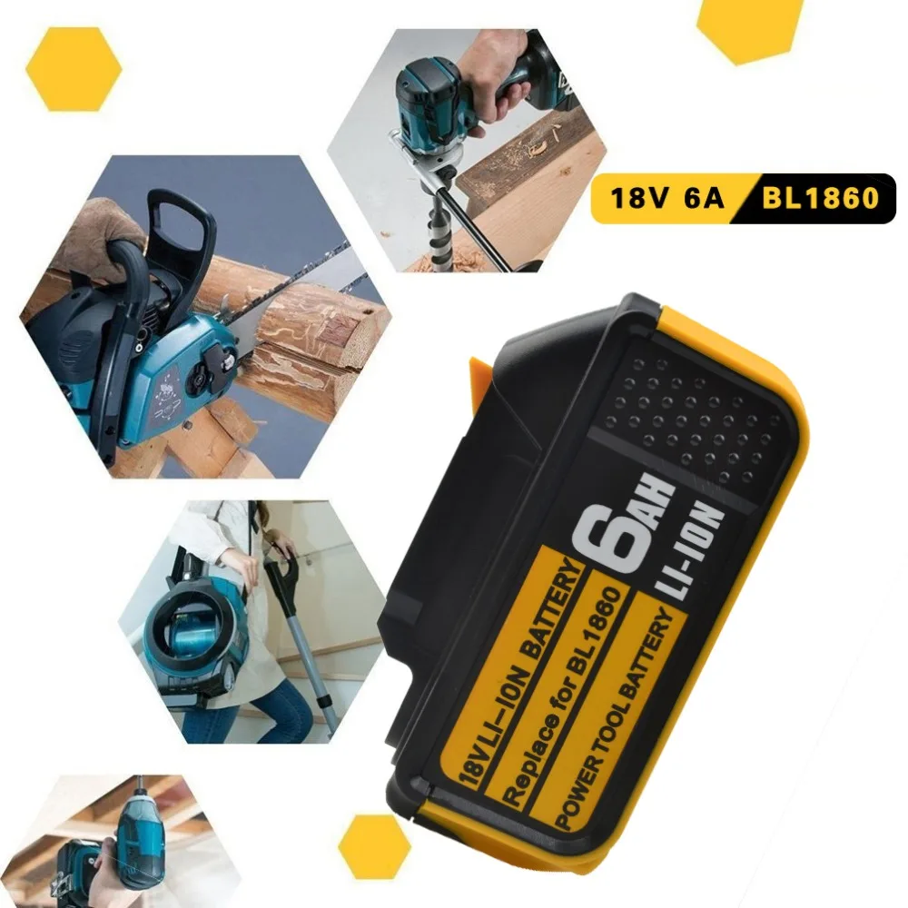 BL1860 18V 6000mah Rechargeable Lithium Li-ion Battery for Makita Power Tools BL1880 BL1840 BL1830 LXT400 Drills Batteries
BL1860 18V 6000mah Rechargeable Lithium Li-ion Battery for Makita Power Tools BL1880 BL1840 BL1830 LXT400 Drills Batteries