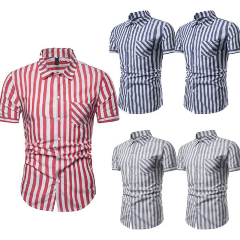 2019 Brand New Fashion Stylish Men's Summer Short Sleeve Casual Stripe Slim Fit Tops
2019 Brand New Fashion Stylish Men's Summer Short Sleeve Casual Stripe Slim Fit Tops
