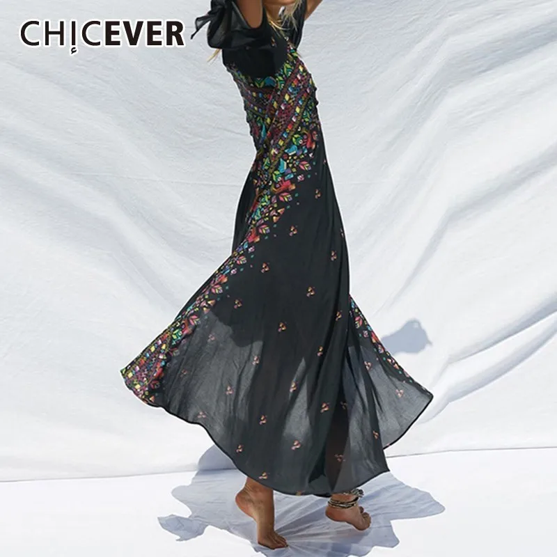 CHICEVER Spring Bohemian Hit Color Print Dress For Women V Neck Three Quarter Puff Sleeve A-line Ankle-length Dresses 2020 New
CHICEVER Spring Bohemian Hit Color Print Dress For Women V Neck Three Quarter Puff Sleeve A-line Ankle-length Dresses 2020 New