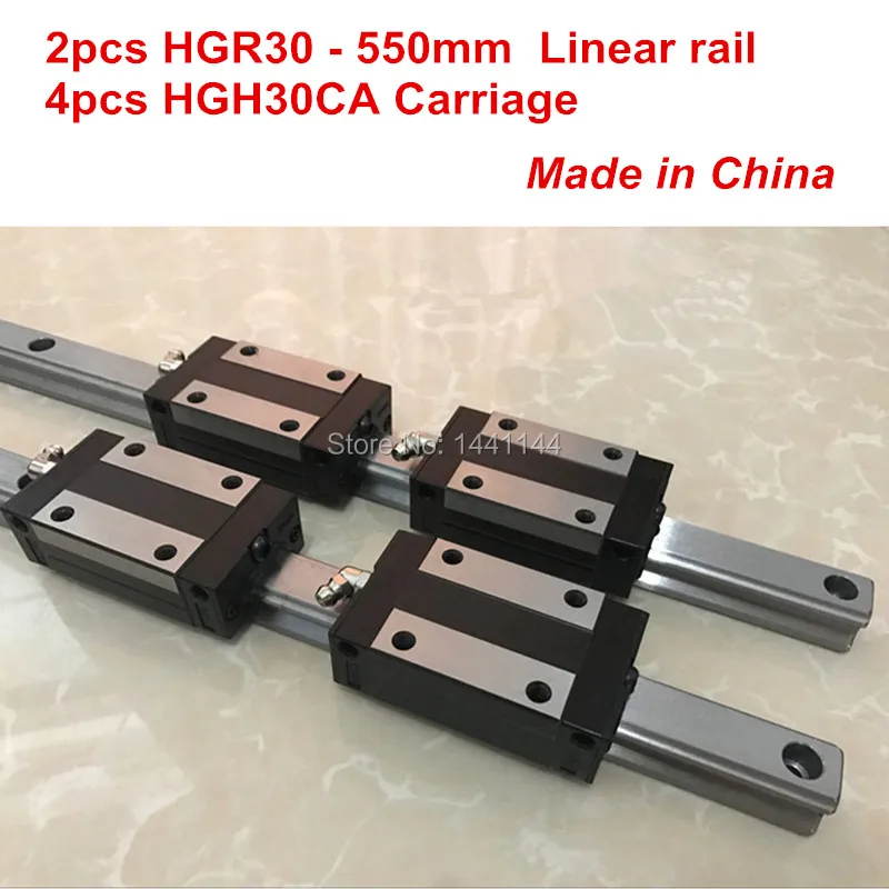 HGR30 linear guide: 2pcs HGR30 - 550mm + 4pcs HGH30CA linear block carriage CNC parts
HGR30 linear guide: 2pcs HGR30 - 550mm + 4pcs HGH30CA linear block carriage CNC parts