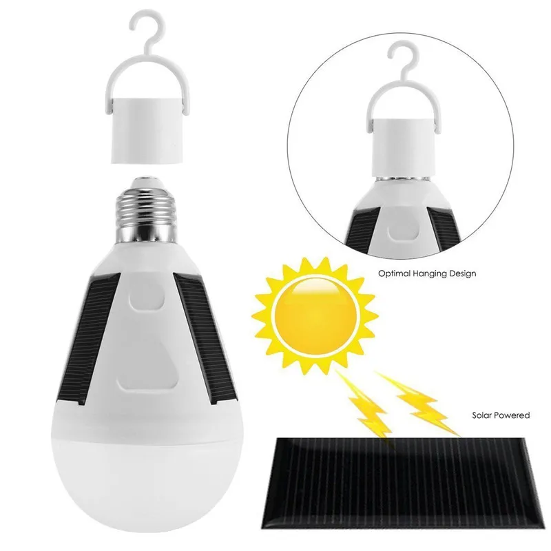 Portable 7W E27 Solar Powered LED Bulb Light Intelligent Rechargeable Glow Supplies
Portable 7W E27 Solar Powered LED Bulb Light Intelligent Rechargeable Glow Supplies