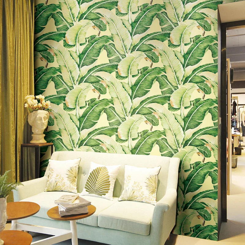 Southeast Asia Wallpaper Banana Leaf Exotic Bedroom Living Room Porch Tv Background Wall Nordic Rainforest Non-woven Wallpaper
Southeast Asia Wallpaper Banana Leaf Exotic Bedroom Living Room Porch Tv Background Wall Nordic Rainforest Non-woven Wallpaper