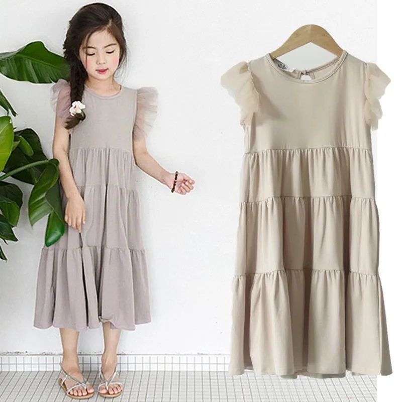 2020 new children's dresses girls 10 years sleeveless dress mesh patchwork clothes 2 - 16 years old 
2020 new children's dresses girls 10 years sleeveless dress mesh patchwork clothes 2 - 16 years old