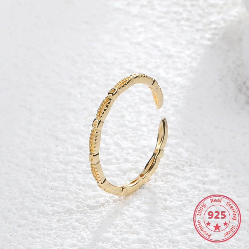 Korea Hot Style Pure 925 Sterling Silver Ring for Women Delicate Fashion Gold Open Ring Jewelry
Korea Hot Style Pure 925 Sterling Silver Ring for Women Delicate Fashion Gold Open Ring Jewelry