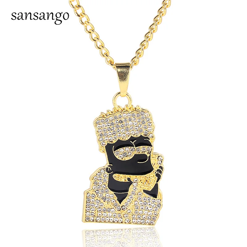 Fashion Jewelry For Man Hip Hop Cartoon Simpson Pendant Necklace Gold Cuba Chain For Unisex Gift Jewelry Wholesale Drop Shipping
Fashion Jewelry For Man Hip Hop Cartoon Simpson Pendant Necklace Gold Cuba Chain For Unisex Gift Jewelry Wholesale Drop Shipping