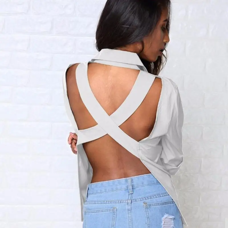 2019 New Backless Sexy Women Shirt Long Sleeve Turn-down Neck Clubwear Sexy Women Tops And Blouses Sexy Women Clothes Hot Sale
2019 New Backless Sexy Women Shirt Long Sleeve Turn-down Neck Clubwear Sexy Women Tops And Blouses Sexy Women Clothes Hot Sale