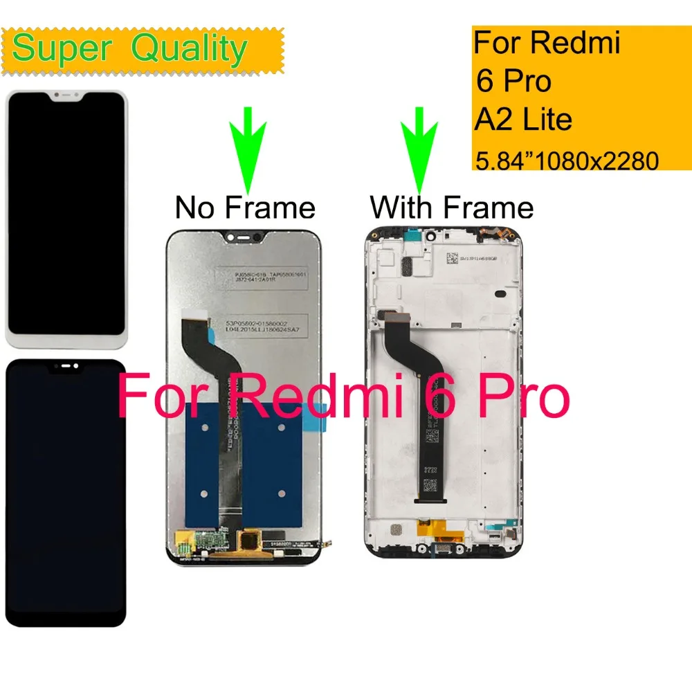 10Pcs/lot For Xiaomi REDMI 6 Pro LCD Display Touch Screen Digitizer Sensor Pantalla monitor Mi A2 lite LCD Assembly With Frame
10Pcs/lot For Xiaomi REDMI 6 Pro LCD Display Touch Screen Digitizer Sensor Pantalla monitor Mi A2 lite LCD Assembly With Frame