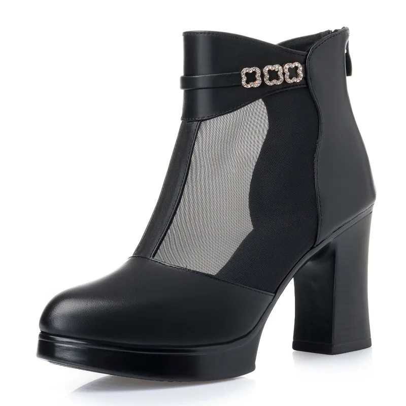 Noble Elegant Cowhide Mesh Summer Boots Women High Heeled Sandals 2019 New Summer Women Sandals Banquet Shoes Fashion Sandals
Noble Elegant Cowhide Mesh Summer Boots Women High Heeled Sandals 2019 New Summer Women Sandals Banquet Shoes Fashion Sandals