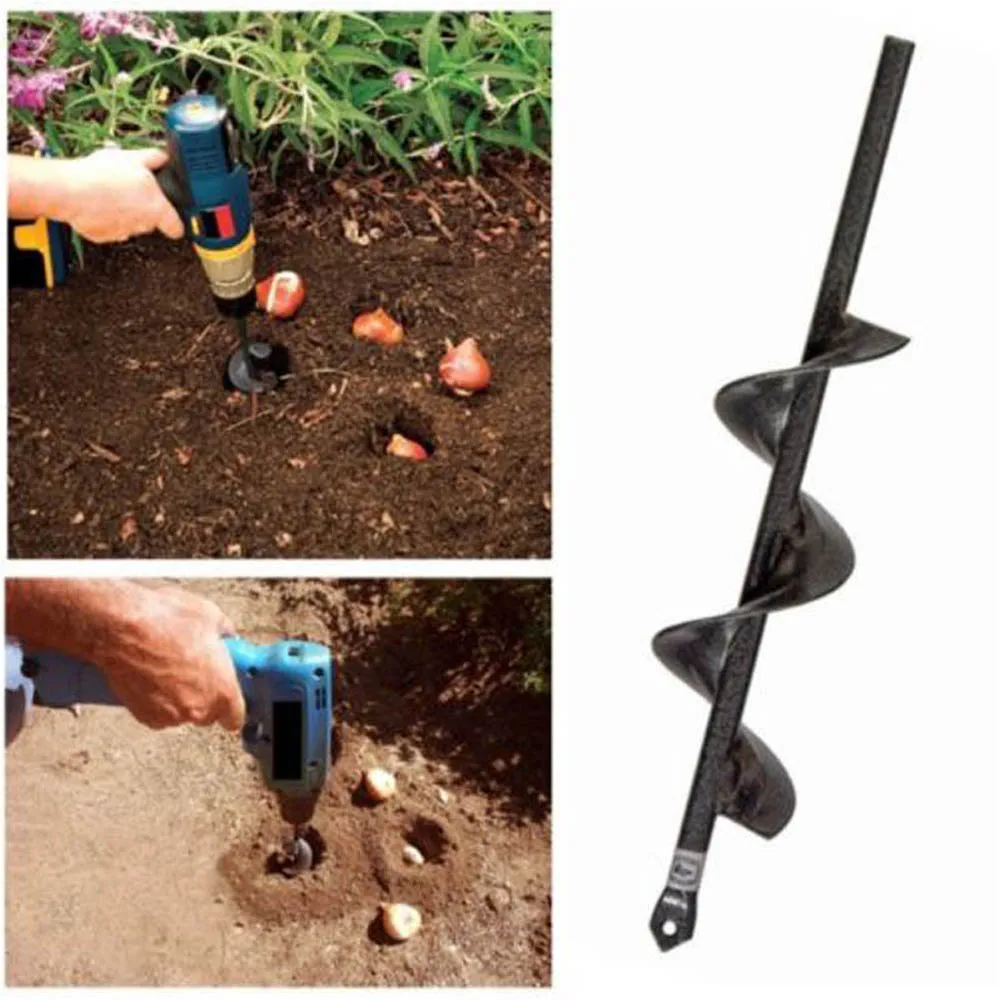 Household Professional Garden Auger Spiral Drill Bit for Planting Bedding Seedlings Tool Accessories