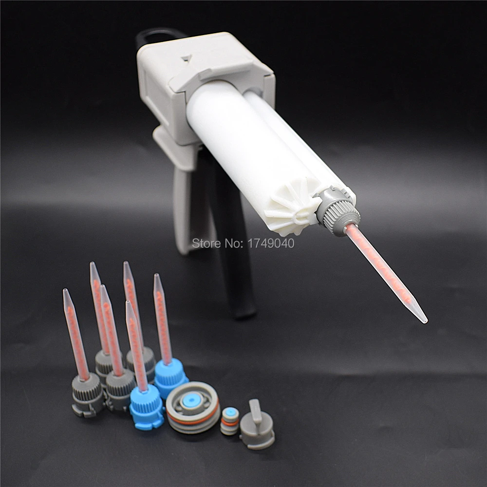 Manual Caulking Gun 50ml 10:1 Glue Adhensive Dispenser Glue Gun with 10:1 Static Mixing Nozzle and 50ml Empty Double Cartridge
Manual Caulking Gun 50ml 10:1 Glue Adhensive Dispenser Glue Gun with 10:1 Static Mixing Nozzle and 50ml Empty Double Cartridge