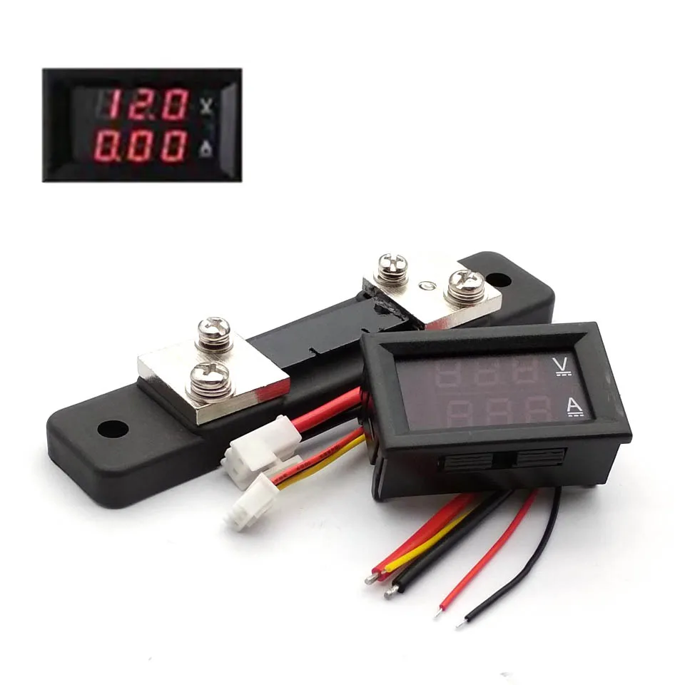 Mini Digital Voltmeter Ammeter DC 100V 10A 50A 100A Amp Volt Current Meter Tester 0.28" 3 Digits Blue Red Dual LED Display
Mini Digital Voltmeter Ammeter DC 100V 10A 50A 100A Amp Volt Current Meter Tester 0.28" 3 Digits Blue Red Dual LED Display