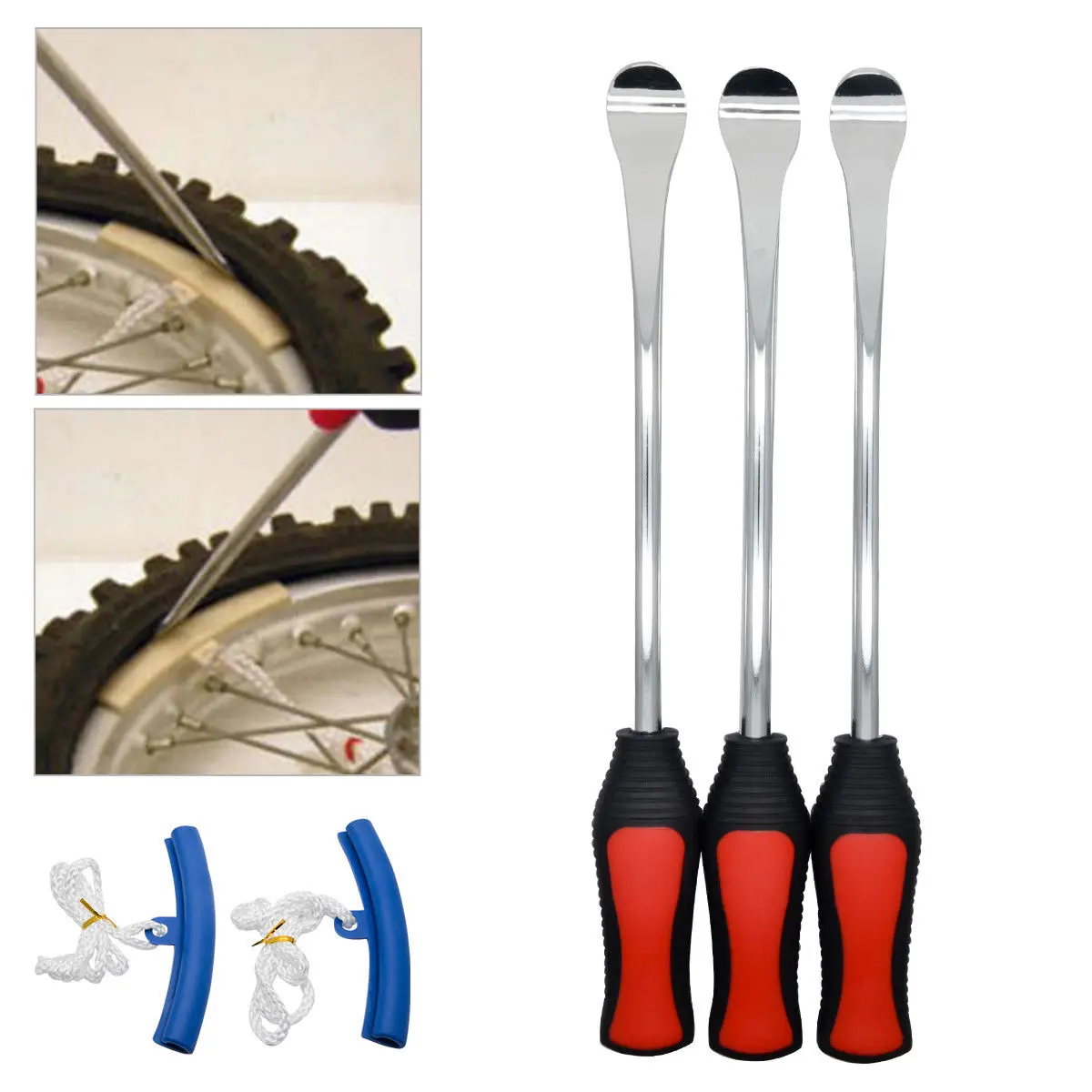 5Pcs Motorcycle Tire Repair Tool Spoon Tire Iron Kit Tire Change Lever Tool Rim Protectors
5Pcs Motorcycle Tire Repair Tool Spoon Tire Iron Kit Tire Change Lever Tool Rim Protectors