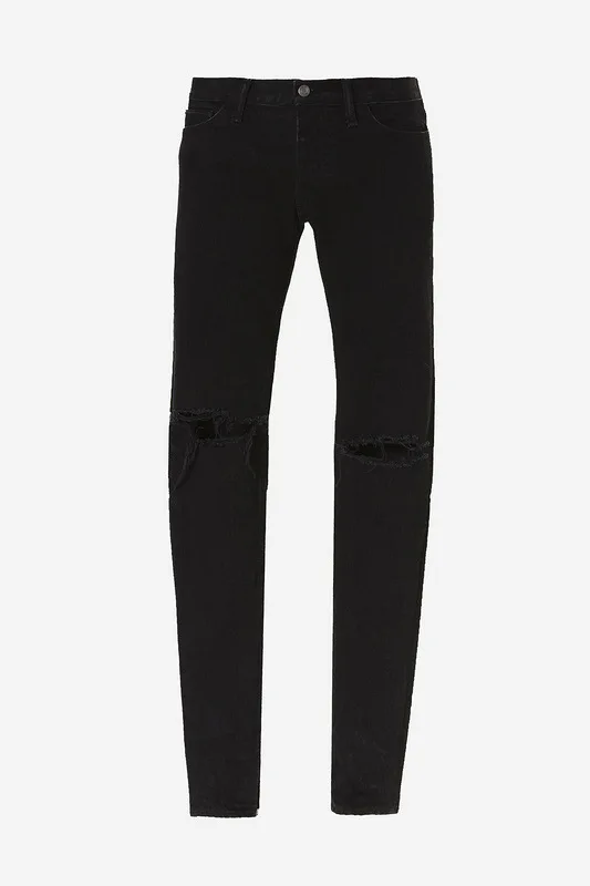 2019 High Street Men's Jeans Black Color Hip Hop Slim Fit Jeans Men Skinny Ripped Knee Hole Zipper Pencil Jeans
2019 High Street Men's Jeans Black Color Hip Hop Slim Fit Jeans Men Skinny Ripped Knee Hole Zipper Pencil Jeans