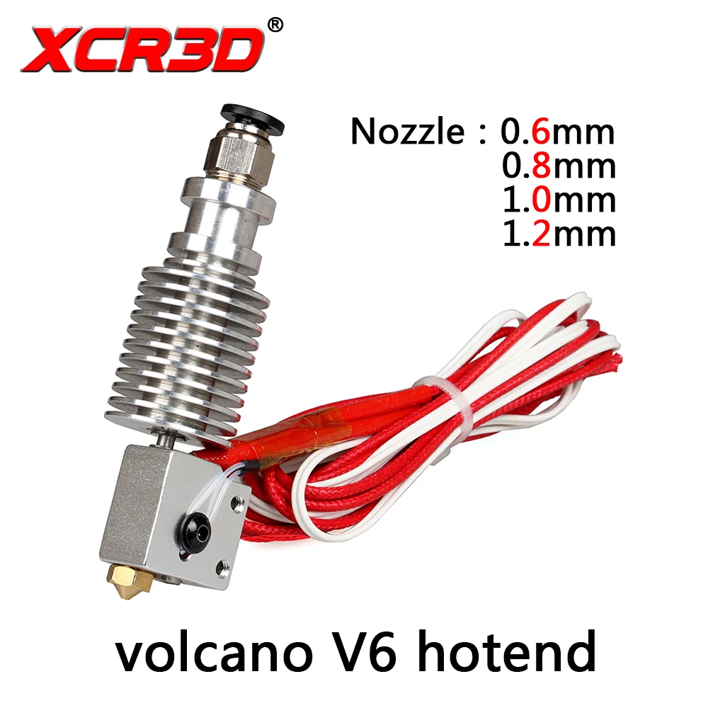Детали экструдера для 3D принтера Volcano V6 hotend сопло большого диаметра 1 75 мм/0 6 0 8 2 мм