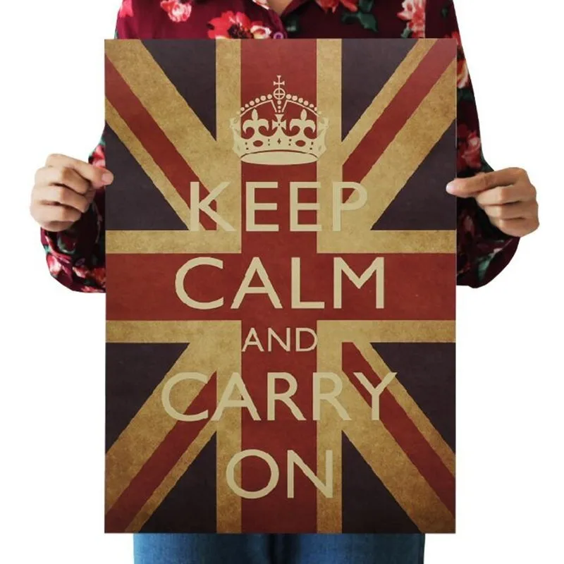 Винтаж Второй мировой войны в британском стиле с надписью Keep Calm and ручной клади
