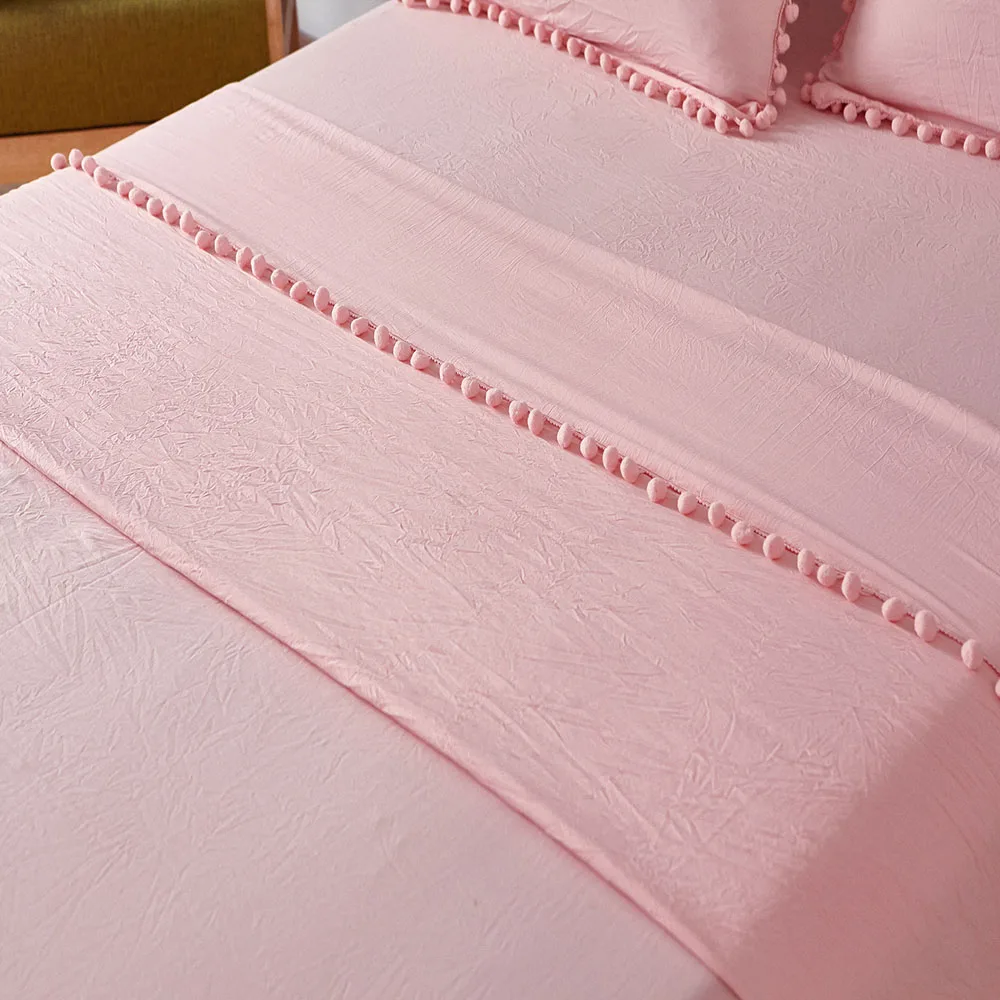 Water Wash Bedding Set Solid Pink Flat Sheet Fitted Sheet Pillowcase Bed Sheets 4-Piece Queen Natural Old Effect Bedclothes
Water Wash Bedding Set Solid Pink Flat Sheet Fitted Sheet Pillowcase Bed Sheets 4-Piece Queen Natural Old Effect Bedclothes