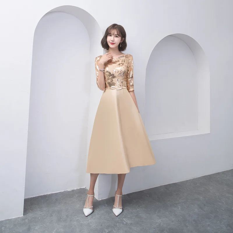 Popodion Sequin Evening Dress Long Party Dress Female Elbow-Sleeve Party Dress N1050
Popodion Sequin Evening Dress Long Party Dress Female Elbow-Sleeve Party Dress N1050