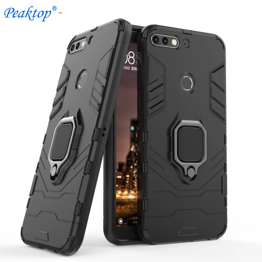 

Shockproof Armor Case For Huawei Y6 Prime 2018 Kickstand Finger Ring Holder Case For Honor 7A Pro Phone Case Cover Shell Capa