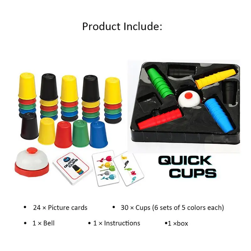 Quick Cups Desktop Parent-Child Interactive Classic Card Games Outdoor Indoor Speed Cups Family Children Board Quick Funny Toys
Quick Cups Desktop Parent-Child Interactive Classic Card Games Outdoor Indoor Speed Cups Family Children Board Quick Funny Toys