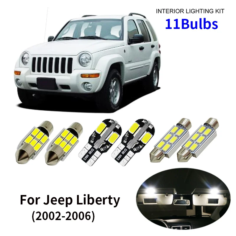 11pc White Canbus Car LED Light Bulbs For Jeep Liberty 2002-2006 Map Dome Roof Trunk License Plate Lamp OEM Replace Halogen bulb
11pc White Canbus Car LED Light Bulbs For Jeep Liberty 2002-2006 Map Dome Roof Trunk License Plate Lamp OEM Replace Halogen bulb
