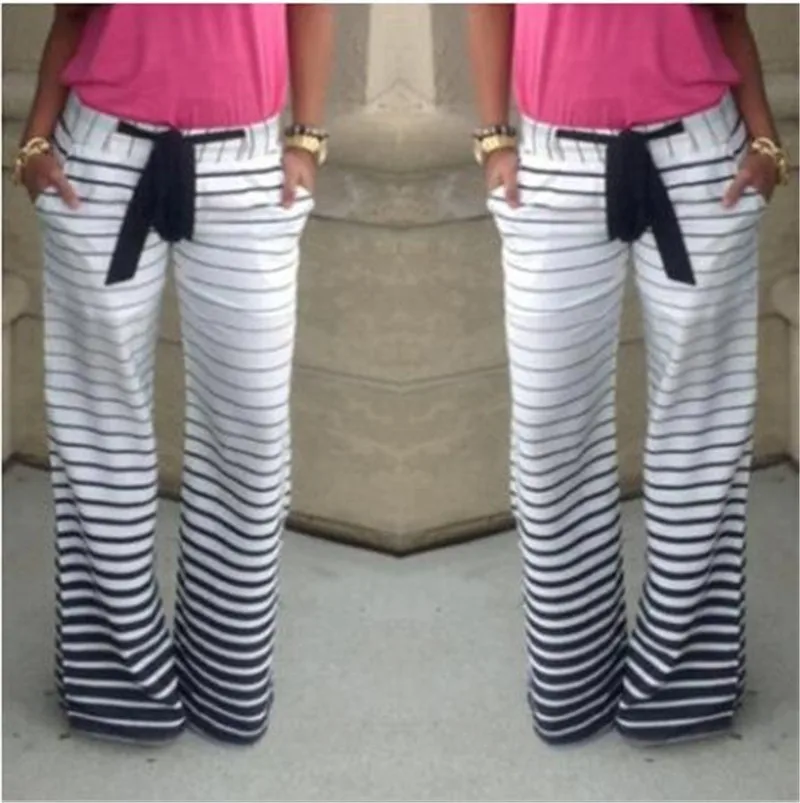 Hot Sale Stripe Comfortable Casual Pants With Belt Pantalones Mujer Plus Size Women Pants Femme Survetement
Hot Sale Stripe Comfortable Casual Pants With Belt Pantalones Mujer Plus Size Women Pants Femme Survetement