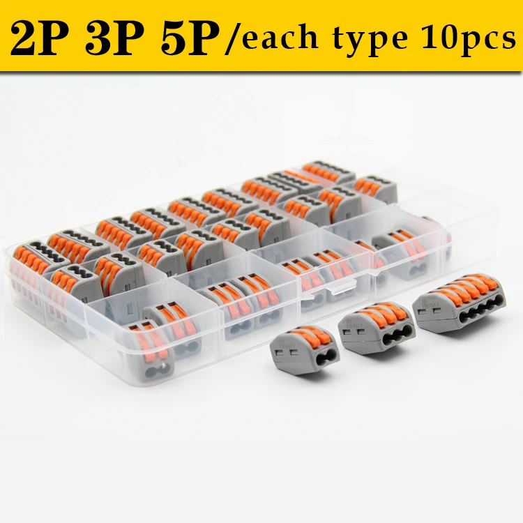 30pcs Terminal combination PCT- 212 213 215 terminal block Universal compact wire cable connector 32A 250V AWG 28-12
30pcs Terminal combination PCT- 212 213 215 terminal block Universal compact wire cable connector 32A 250V AWG 28-12