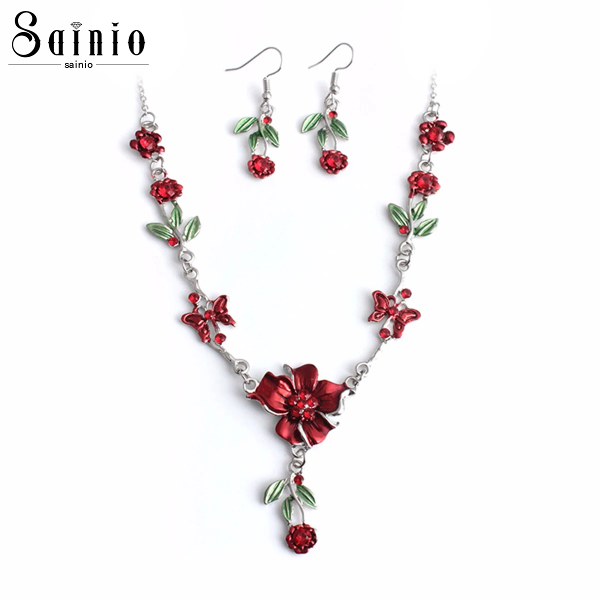 Sainio Elegant Necklace & Earring Jewelry Set Women Crystal Flower Pendant Necklace Drop Earring Set Women Wedding Party Jewelry
Sainio Elegant Necklace & Earring Jewelry Set Women Crystal Flower Pendant Necklace Drop Earring Set Women Wedding Party Jewelry