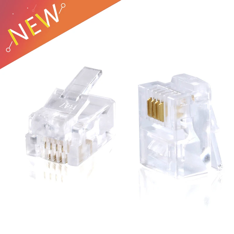 Модульный разъем RJ11, 20 шт./лот, 6P4C, сетевой разъем с покрытием, кристаллическая головка
Модульный разъем RJ11, 20 шт./лот, 6P4C, сетевой разъем с покрытием, кристаллическая головка