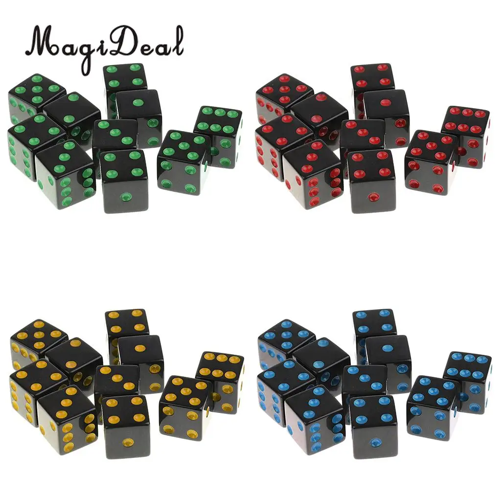 10 Pieces/Set Plastic Dice D6 6 Sided Dotted Dice for D&D RPG Table Games Drinking Gaming Adult Toys Novelty Gift 4Colors
10 Pieces/Set Plastic Dice D6 6 Sided Dotted Dice for D&D RPG Table Games Drinking Gaming Adult Toys Novelty Gift 4Colors