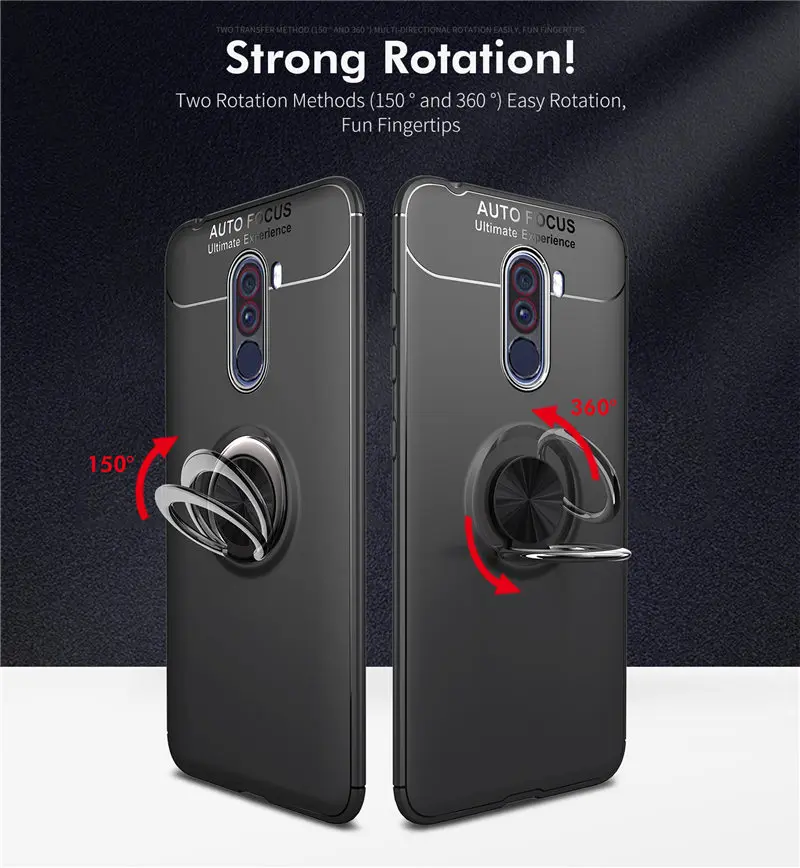 Чехол для Xiaomi Mi Pocophone F1 автомобильный держатель подставка магнитный кронштейн